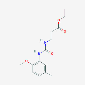 molecular formula C14H20N2O4 B4558484 N-{[(2-甲氧基-5-甲基苯基)氨基]羰基}-β-丙氨酸乙酯 