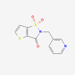 molecular formula C11H8N2O3S2 B4558495 2-(3-pyridinylmethyl)thieno[2,3-d]isothiazol-3(2H)-one 1,1-dioxide 