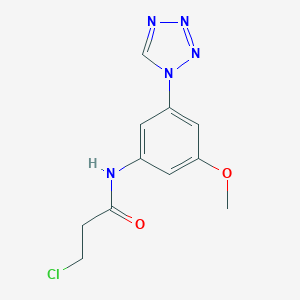 molecular formula C11H12ClN5O2 B455850 3-chloro-N-[3-methoxy-5-(1H-tetraazol-1-yl)phenyl]propanamide 