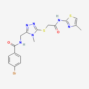 4-bromo-N-{[4-methyl-5-({2-[(4-methyl-1,3-thiazol-2-yl)amino]-2-oxoethyl}thio)-4H-1,2,4-triazol-3-yl]methyl}benzamide