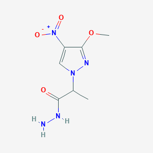 2-(3-methoxy-4-nitro-1H-pyrazol-1-yl)propanehydrazide