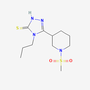 molecular formula C11H20N4O2S2 B4558555 5-[1-(甲磺酰基)-3-哌啶基]-4-丙基-4H-1,2,4-三唑-3-硫醇 