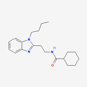 molecular formula C20H29N3O B4558556 N-[2-(1-butyl-1H-benzimidazol-2-yl)ethyl]cyclohexanecarboxamide 