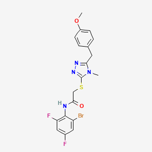 molecular formula C19H17BrF2N4O2S B4558580 N-(2-bromo-4,6-difluorophenyl)-2-{[5-(4-methoxybenzyl)-4-methyl-4H-1,2,4-triazol-3-yl]thio}acetamide 