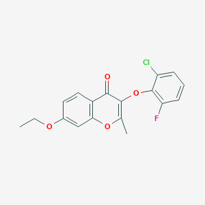 3-(2-chloro-6-fluorophenoxy)-7-ethoxy-2-methyl-4H-chromen-4-one