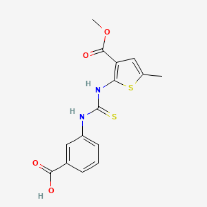 3-[({[3-(methoxycarbonyl)-5-methyl-2-thienyl]amino}carbonothioyl)amino]benzoic acid