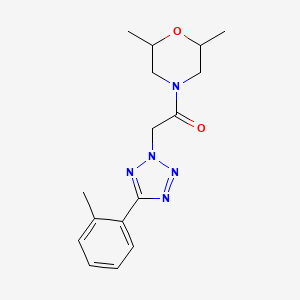 molecular formula C16H21N5O2 B4558628 2,6-dimethyl-4-{[5-(2-methylphenyl)-2H-tetrazol-2-yl]acetyl}morpholine 