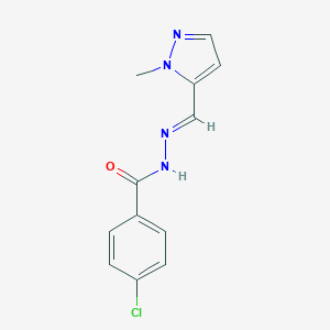 4-chloro-N'-[(E)-(1-methyl-1H-pyrazol-5-yl)methylidene]benzohydrazide