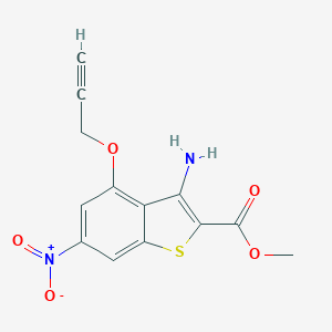 molecular formula C13H10N2O5S B455867 Methyl 3-amino-6-nitro-4-(2-propynyloxy)-1-benzothiophene-2-carboxylate 