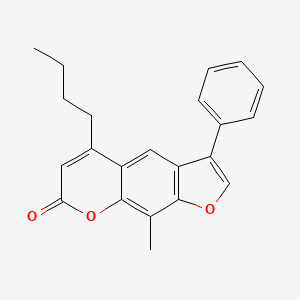 molecular formula C22H20O3 B4558688 5-丁基-9-甲基-3-苯基-7H-呋喃并[3,2-g]色烯-7-酮 