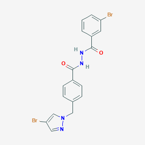 3-bromo-N'-{4-[(4-bromo-1H-pyrazol-1-yl)methyl]benzoyl}benzohydrazide
