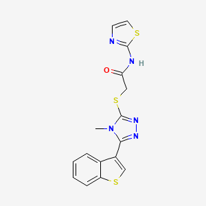 2-{[5-(1-benzothien-3-yl)-4-methyl-4H-1,2,4-triazol-3-yl]thio}-N-1,3-thiazol-2-ylacetamide