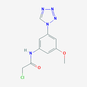 molecular formula C10H10ClN5O2 B455872 2-chloro-N-[3-methoxy-5-(1H-tetraazol-1-yl)phenyl]acetamide 
