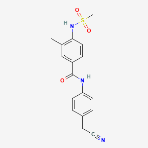 N-[4-(cyanomethyl)phenyl]-3-methyl-4-[(methylsulfonyl)amino]benzamide