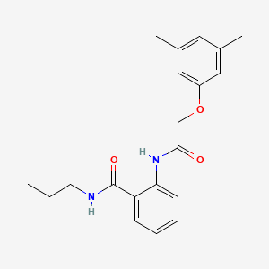 molecular formula C20H24N2O3 B4558723 2-{[(3,5-dimethylphenoxy)acetyl]amino}-N-propylbenzamide 