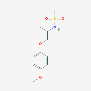 molecular formula C11H17NO4S B4558749 N-[2-(4-methoxyphenoxy)-1-methylethyl]methanesulfonamide 