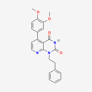 molecular formula C23H21N3O4 B4558753 5-(3,4-二甲氧基苯基)-1-(2-苯乙基)吡啶并[2,3-d]嘧啶-2,4(1H,3H)-二酮 