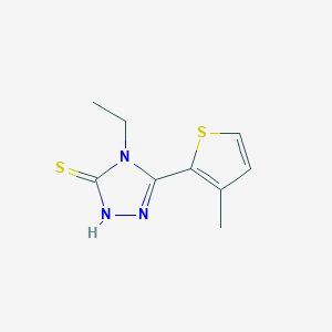 molecular formula C9H11N3S2 B4558761 4-乙基-5-(3-甲基-2-噻吩基)-4H-1,2,4-三唑-3-硫醇 