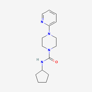 molecular formula C15H22N4O B4558776 N-cyclopentyl-4-(2-pyridinyl)-1-piperazinecarboxamide CAS No. 923249-12-1