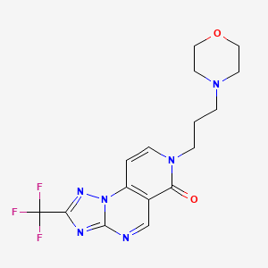 molecular formula C16H17F3N6O2 B4558790 7-[3-(4-morpholinyl)propyl]-2-(trifluoromethyl)pyrido[3,4-e][1,2,4]triazolo[1,5-a]pyrimidin-6(7H)-one 