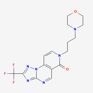 molecular formula C16H17F3N6O2 B4558790 7-[3-(4-吗啉基)丙基]-2-(三氟甲基)吡啶并[3,4-e][1,2,4]三唑并[1,5-a]嘧啶-6(7H)-酮 