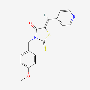 molecular formula C17H14N2O2S2 B4558806 3-(4-甲氧基苄基)-5-(4-吡啶亚甲基)-2-硫代-1,3-噻唑烷-4-酮 