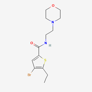 molecular formula C13H19BrN2O2S B4558809 4-溴-5-乙基-N-[2-(4-吗啉基)乙基]-2-噻吩甲酰胺 