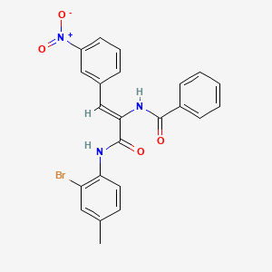 molecular formula C23H18BrN3O4 B4558816 N-[1-{[(2-bromo-4-methylphenyl)amino]carbonyl}-2-(3-nitrophenyl)vinyl]benzamide 