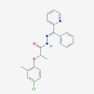 molecular formula C22H20ClN3O2 B455882 2-(4-chloro-2-methylphenoxy)-N'-[phenyl(2-pyridinyl)methylene]propanohydrazide 