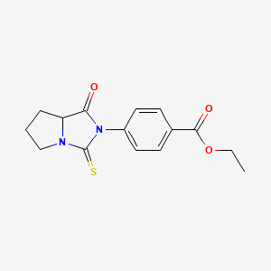 ethyl 4-(1-oxo-3-thioxotetrahydro-1H-pyrrolo[1,2-c]imidazol-2(3H)-yl)benzoate