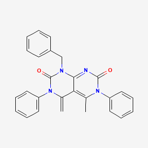molecular formula C27H22N4O2 B4558843 1-benzyl-5-methyl-4-methylene-3,6-diphenyl-4,6-dihydropyrimido[4,5-d]pyrimidine-2,7(1H,3H)-dione 