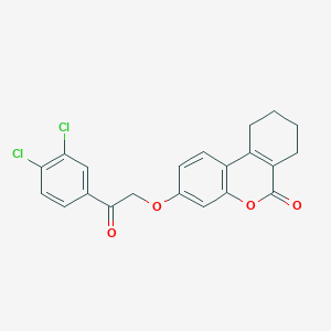 molecular formula C21H16Cl2O4 B4558849 3-[2-(3,4-dichlorophenyl)-2-oxoethoxy]-7,8,9,10-tetrahydro-6H-benzo[c]chromen-6-one 