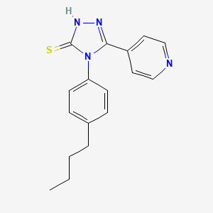 molecular formula C17H18N4S B4558861 4-(4-butylphenyl)-5-(4-pyridinyl)-4H-1,2,4-triazole-3-thiol 