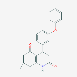 7,7-DIMETHYL-4-(3-PHENOXYPHENYL)-1,2,3,4,5,6,7,8-OCTAHYDROQUINOLINE-2,5-DIONE