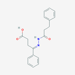 4-Phenyl-4-[(3-phenylpropanoyl)hydrazono]butanoic acid