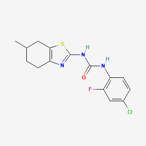 N-(4-chloro-2-fluorophenyl)-N'-(6-methyl-4,5,6,7-tetrahydro-1,3-benzothiazol-2-yl)urea