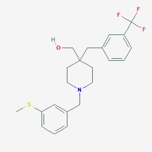 molecular formula C22H26F3NOS B4558884 {1-[3-(methylthio)benzyl]-4-[3-(trifluoromethyl)benzyl]-4-piperidinyl}methanol 