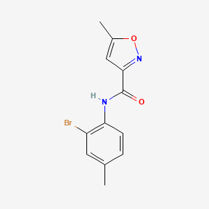 molecular formula C12H11BrN2O2 B4558899 N-(2-bromo-4-methylphenyl)-5-methyl-3-isoxazolecarboxamide 