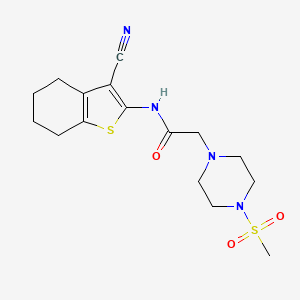 N-(3-CYANO-4,5,6,7-TETRAHYDRO-1-BENZOTHIOPHEN-2-YL)-2-[4-(METHYLSULFONYL)-1-PIPERAZINYL]ACETAMIDE