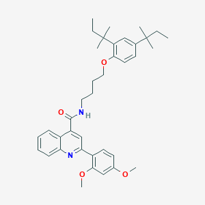 molecular formula C38H48N2O4 B455891 2-(2,4-dimethoxyphenyl)-N-[4-(2,4-ditert-pentylphenoxy)butyl]-4-quinolinecarboxamide 