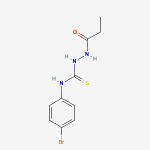 molecular formula C10H12BrN3OS B4558917 N-(4-溴苯基)-2-丙酰肼硫代酰胺 