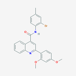 molecular formula C25H21BrN2O3 B455892 N-(2-bromo-4-methylphenyl)-2-(2,4-dimethoxyphenyl)quinoline-4-carboxamide 