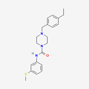 molecular formula C21H27N3OS B4558921 4-(4-ethylbenzyl)-N-[3-(methylthio)phenyl]-1-piperazinecarboxamide 