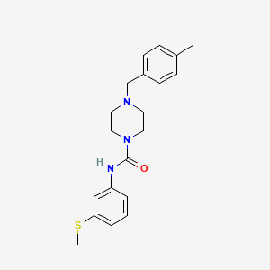 molecular formula C21H27N3OS B4558921 4-(4-乙基苄基)-N-[3-(甲硫基)苯基]-1-哌嗪甲酰胺 