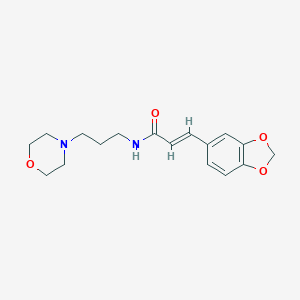 molecular formula C17H22N2O4 B455894 3-(1,3-benzodioxol-5-yl)-N-[3-(4-morpholinyl)propyl]acrylamide 