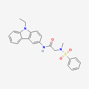 2-[benzenesulfonyl(methyl)amino]-N-(9-ethylcarbazol-3-yl)acetamide