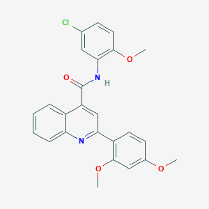 molecular formula C25H21ClN2O4 B455898 N-(5-chloro-2-methoxyphenyl)-2-(2,4-dimethoxyphenyl)quinoline-4-carboxamide 