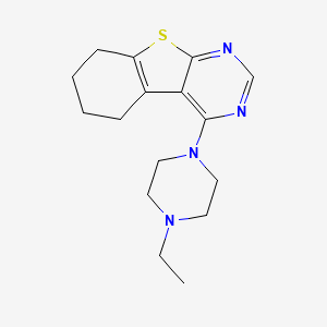 4-(4-ethyl-1-piperazinyl)-5,6,7,8-tetrahydro[1]benzothieno[2,3-d]pyrimidine