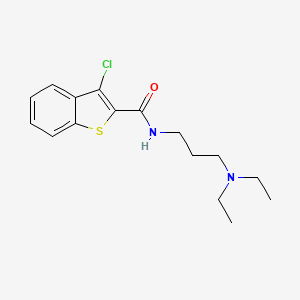 molecular formula C16H21ClN2OS B4559052 3-chloro-N-[3-(diethylamino)propyl]-1-benzothiophene-2-carboxamide 