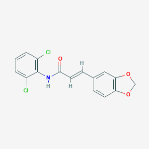 molecular formula C16H11Cl2NO3 B455907 3-(1,3-benzodioxol-5-yl)-N-(2,6-dichlorophenyl)acrylamide 